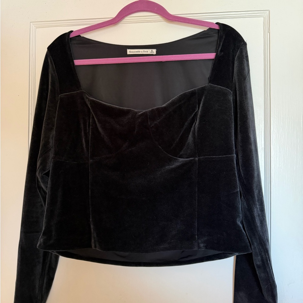 Abercrombie & Fitch Black Velvet Blouse